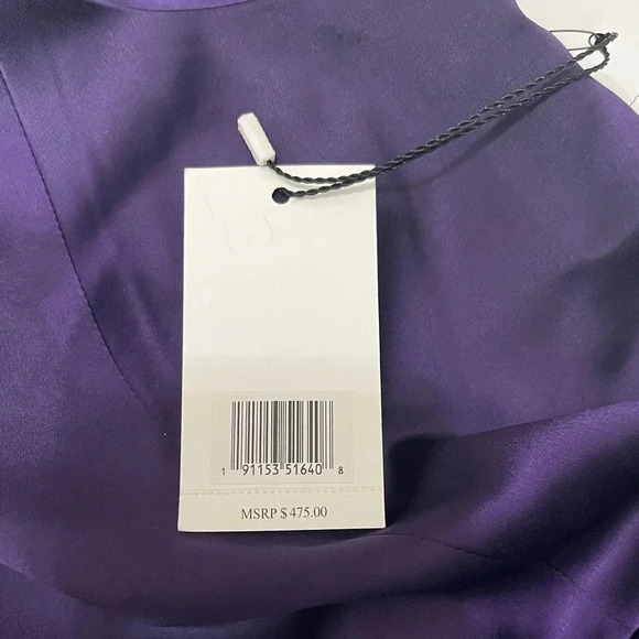 Jason Wu Satin Vest Royal Purple Size 10 NWT - Picture 5 of 8